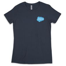 Women's Cotton Crew Neck T-Shirt (Indigo)