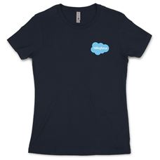 Women's Cotton Crew Neck T-Shirt (Navy)